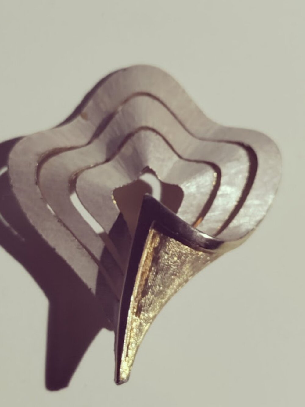 Vintage Two Tone Calla Lily Brooch